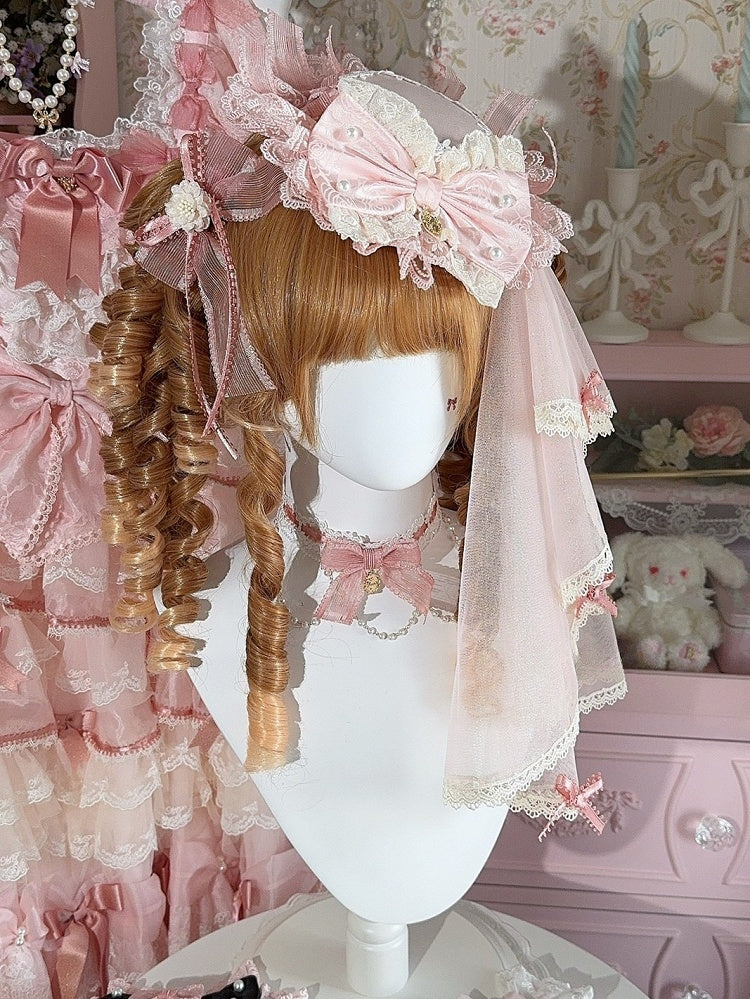 3 Mini + Floral Options Design Trim Details Bowknot Lace Hat Veil Color