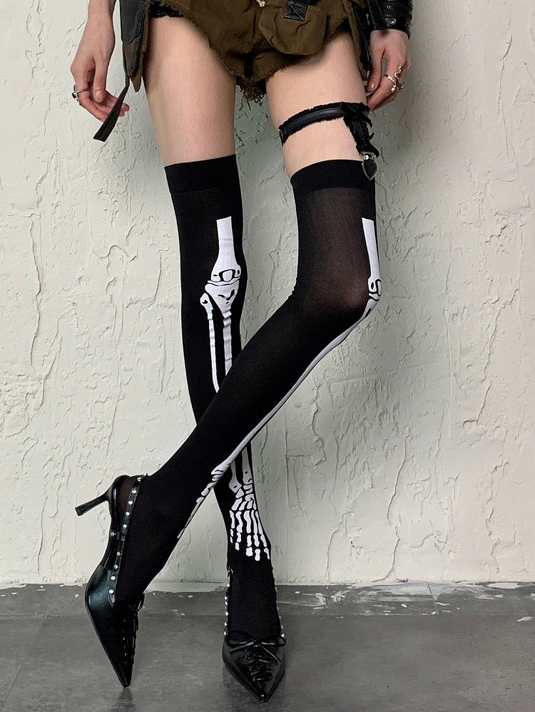 Details Bowknot Schwarz Y2K Strumpfband Rüschenbesatz