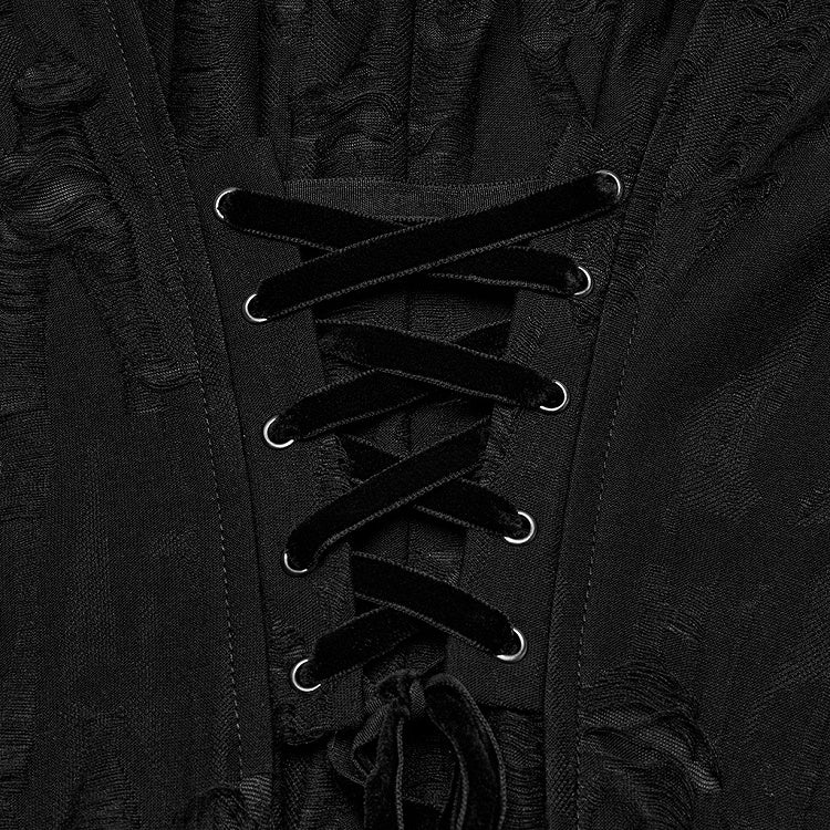 Black Gothic Asymmetric Decadent Knitted Coat