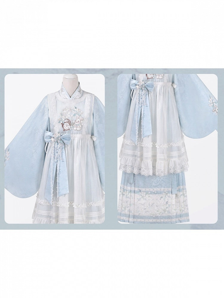 Alice in Wonderland Chinese Style Lolita Outfit Set for Spring Autumn - Unknown Star