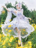 Dress Fairy Set Design Purple Butterfly JSK Princess Lolita Floral Full