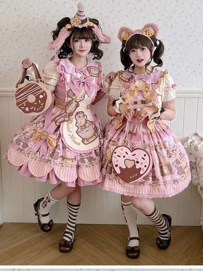 Pink Heart-Shaped Sweet Crossbody Handbag - Sheep Puff Bag