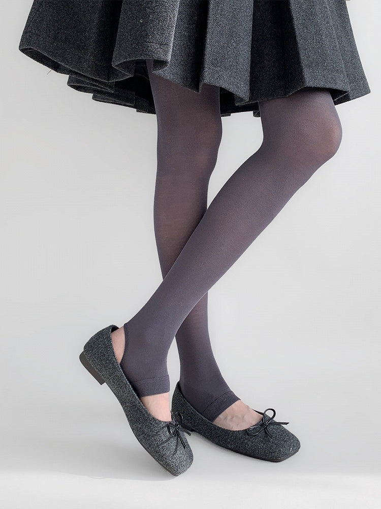 Pantyhose Gray Semi-Sheer Stirrup
