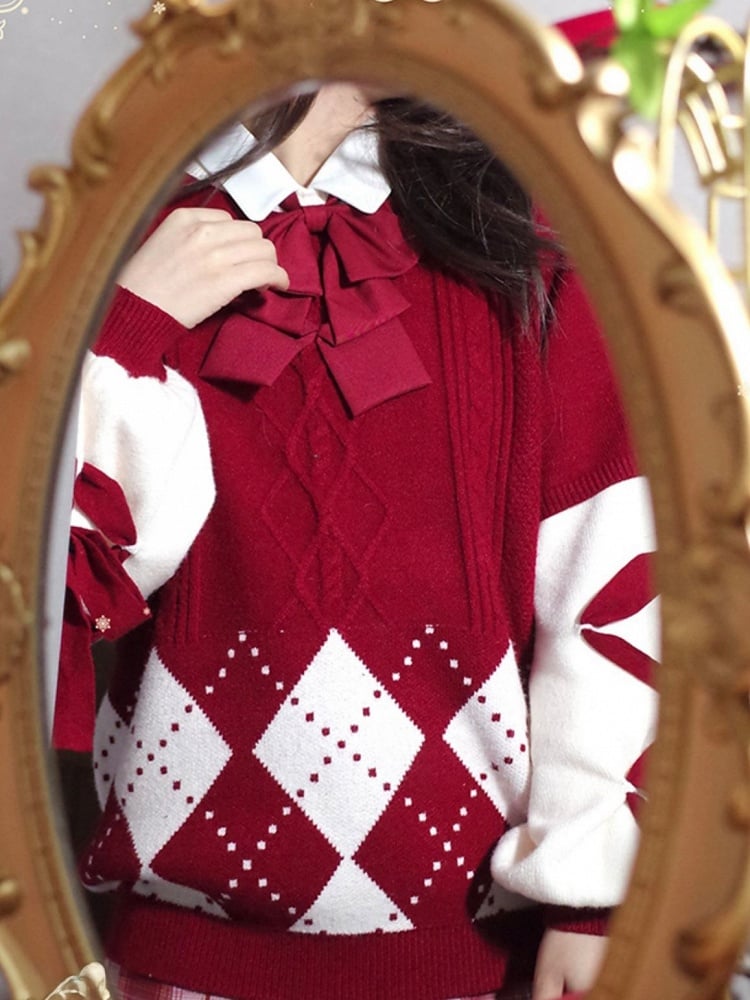 Bow Red/Yellow Knot Butterfly with Tie