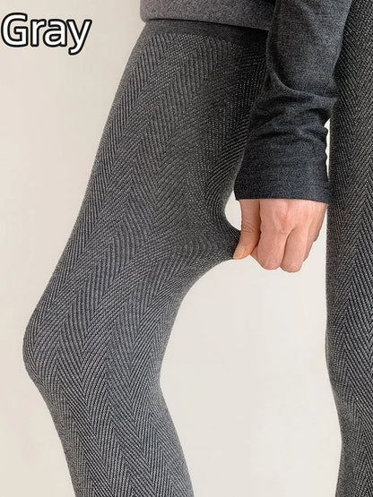 (4 Glitter Colors) Herringbone Tights Stirrup