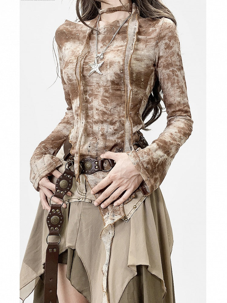 Millard with Dye - Scarf Long Tie Coffee Set Fashion Design Top Sleeves