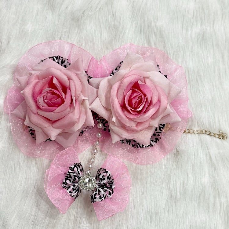 Strass 4 Design mit Herz Spitze Bowknot Floral Optionen Trim Ring verziert Armband