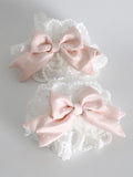 Rosa Manschetten Lolita Bowknot Sweet Orange Lace Handgelenk