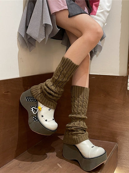 14 Color Options 42CM Knitted Leg Warmers