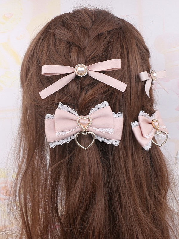 Bowknot Hair 6 Pearl Kei Clip Color Jirai Options