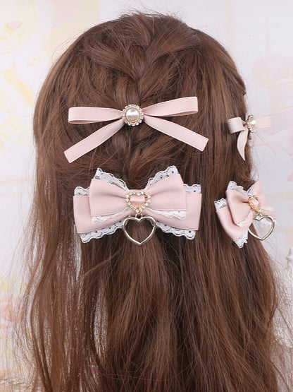 Bowknot Hair 6 Pearl Kei Clip Color Jirai Options