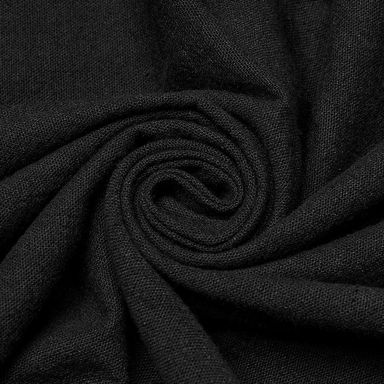 Dark Black Decadent Robe Men's Mage