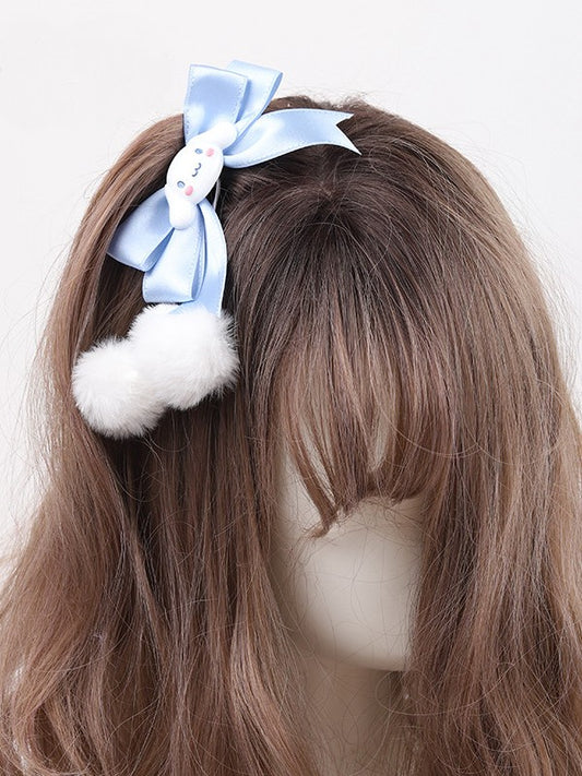 Lolita Bowknot Hairclip Light Sweet Blue