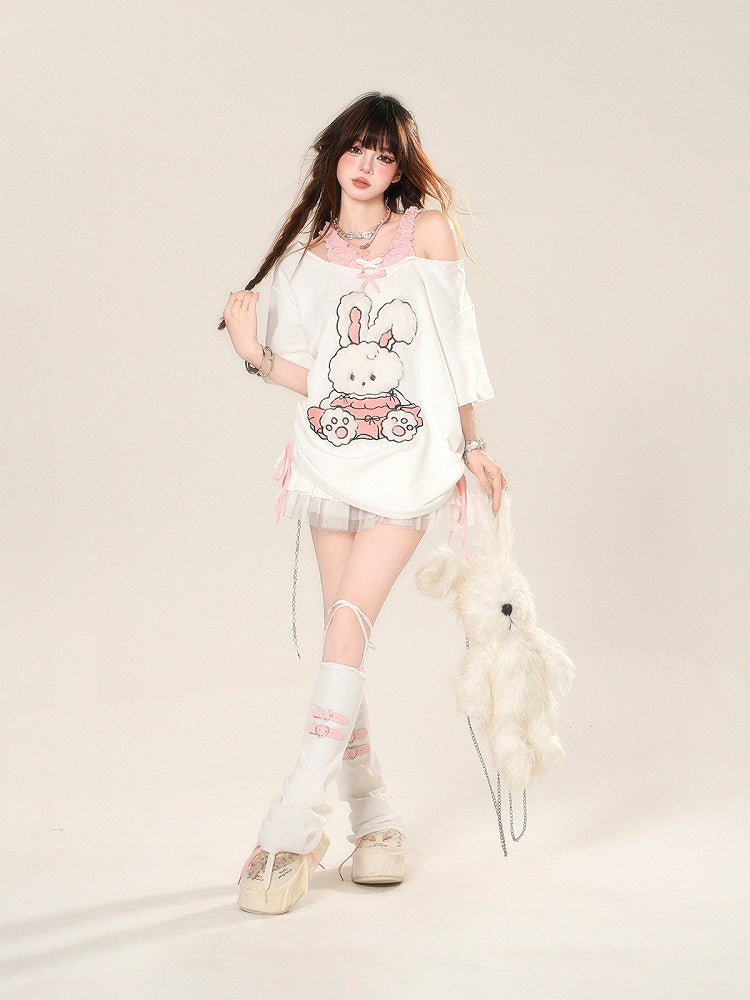 ティアードスカート ホワイト メッシュ 伸縮性ウエスト スイート