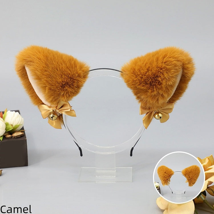 9 Faux Colors with Decoration Fur Cute Bell Bowknot Ear Lolita Fox KC