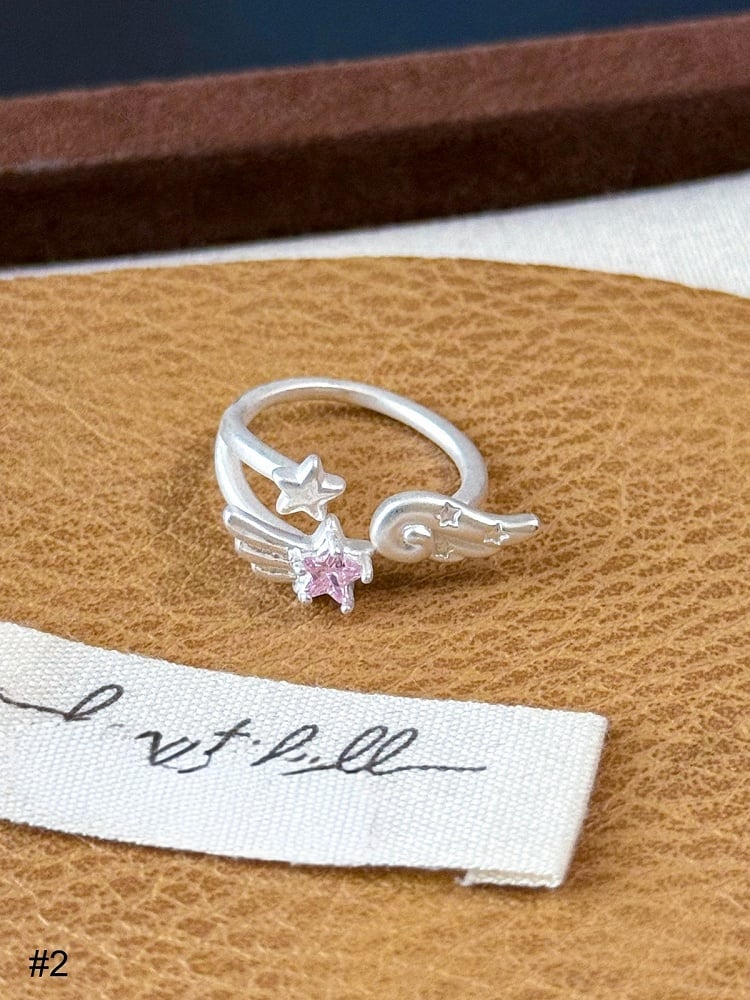 Star Rhinestone Decoration Y2K Ring - Kiwi Store