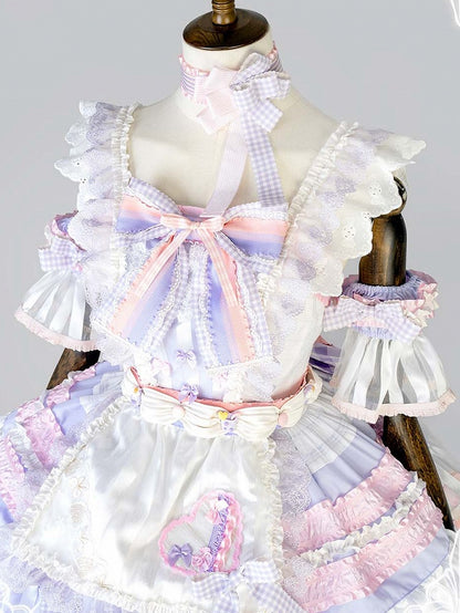 Sleeves Bowknot Puff