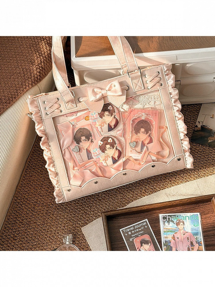 6 Color Lolita Clear Window Ita Shoulder Bag Lace Bow