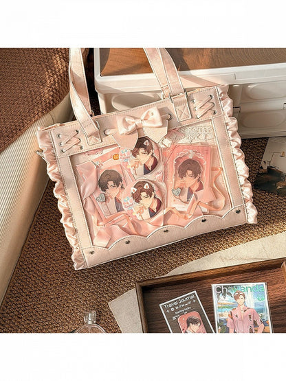 6 Color Lolita Clear Window Ita Shoulder Bag Lace Bow