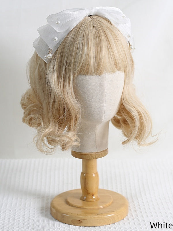 Lolita with Cute Bowknot 13 Pearlescent Decorations KC Colors Gauze Bead