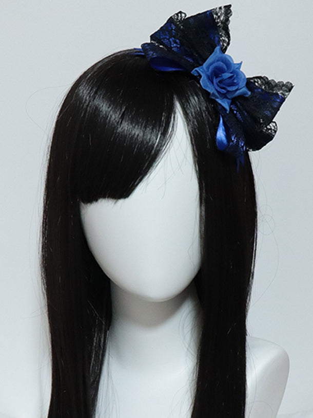 Schleife Blumen 4 Design Farboptionen Haarspange Besatz Spitze