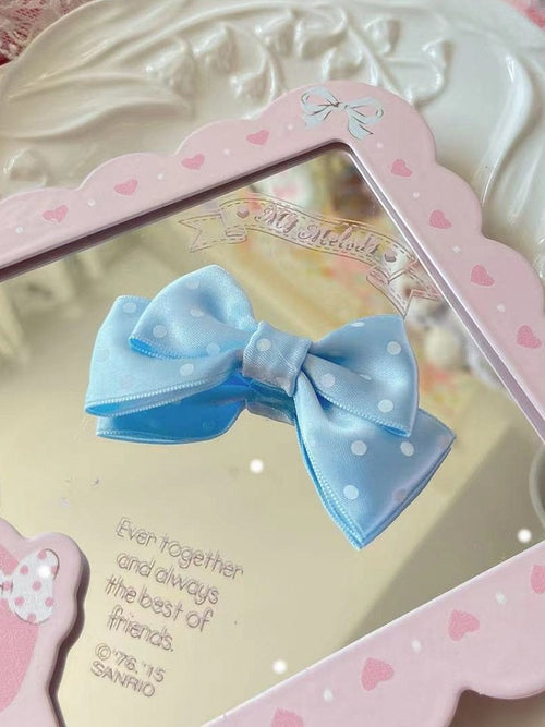 10 Color Bowknot Hairclip Pattern Polka-dot Options