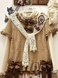 Lace Beige Lolita Tie