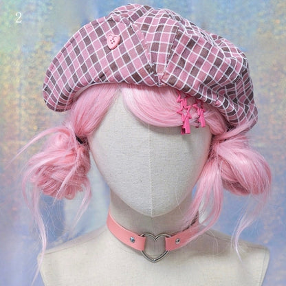 Plaid 13 Hat Pattern Options Beret