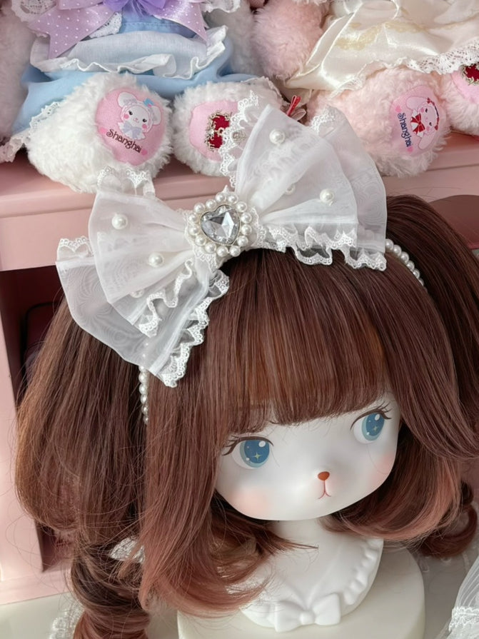 6 verzierte KC Bowknot Optionen Perlen Strass
