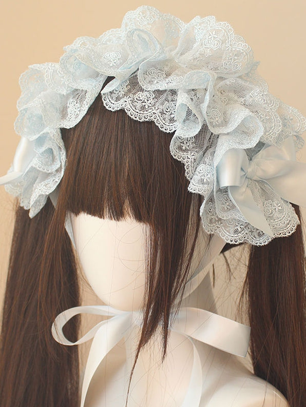Bowknot Details Lace Trim Hairband