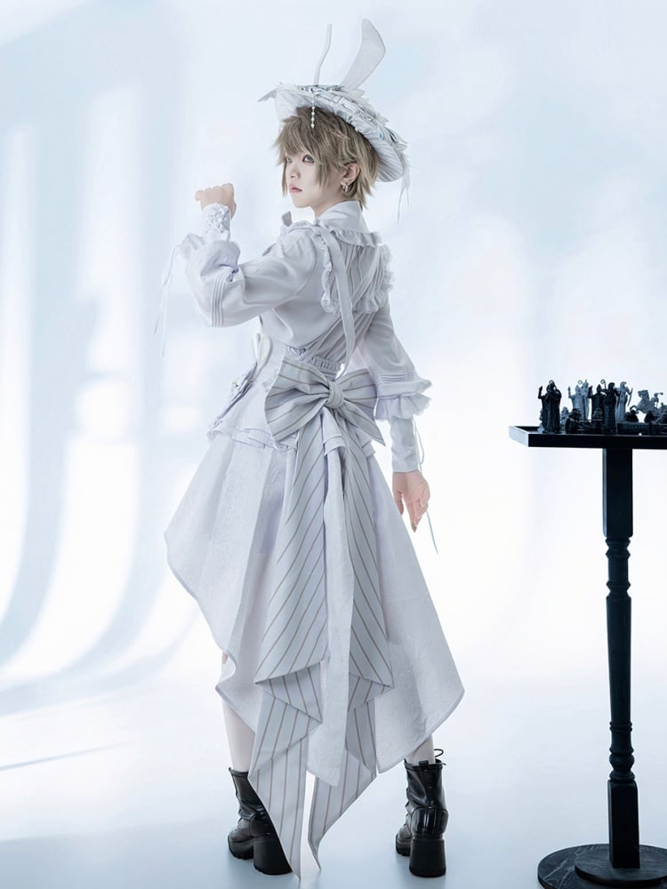 Bunny Theater – Weiße Mütze mit Hasenohren