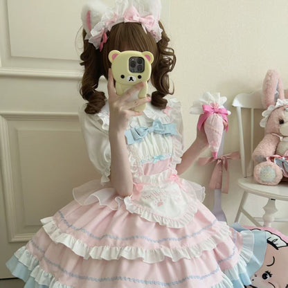 Lolita Cat Ear Story Sweet JSK Suspender Dress