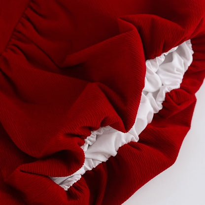 Salopette Short Bulle Rouge Dentelle - Sérénité