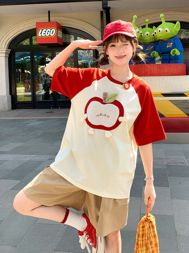 Shorts Khaki Elastischer Bund Gerades Bein Cargo