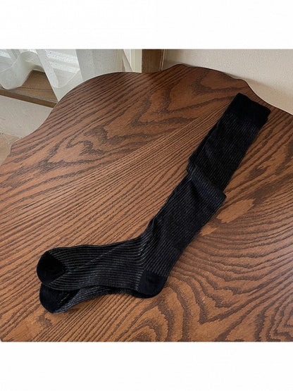 Colors Vertical Socks Stripe with Mid-calf 5 Stacked Cotton