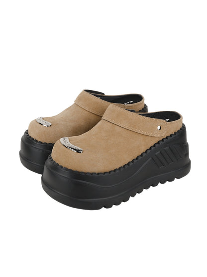 Fit Backless Slip-on Khaki Sole with Platform Design Shoes Black Birkenstock Slip-in