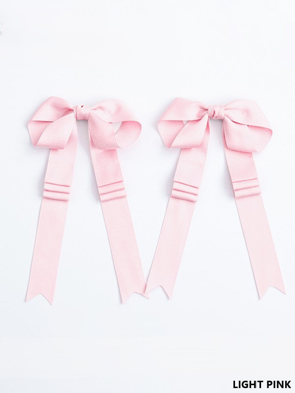 18 Long Ribbon Satin Lolita Options Bowknot Hairclip Color