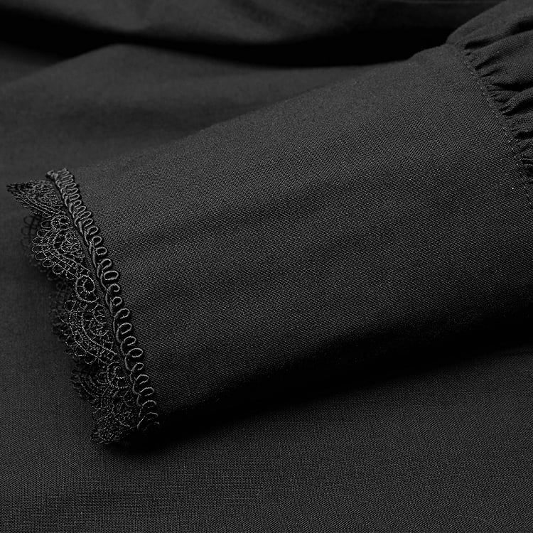 Gothic Gorgeous Black Sleeve Long Men's Shirt