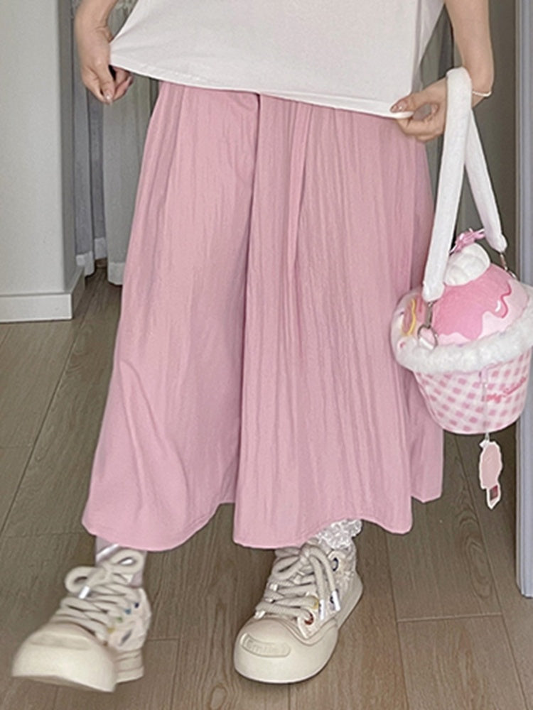 Rosa Khaki Weite Hose