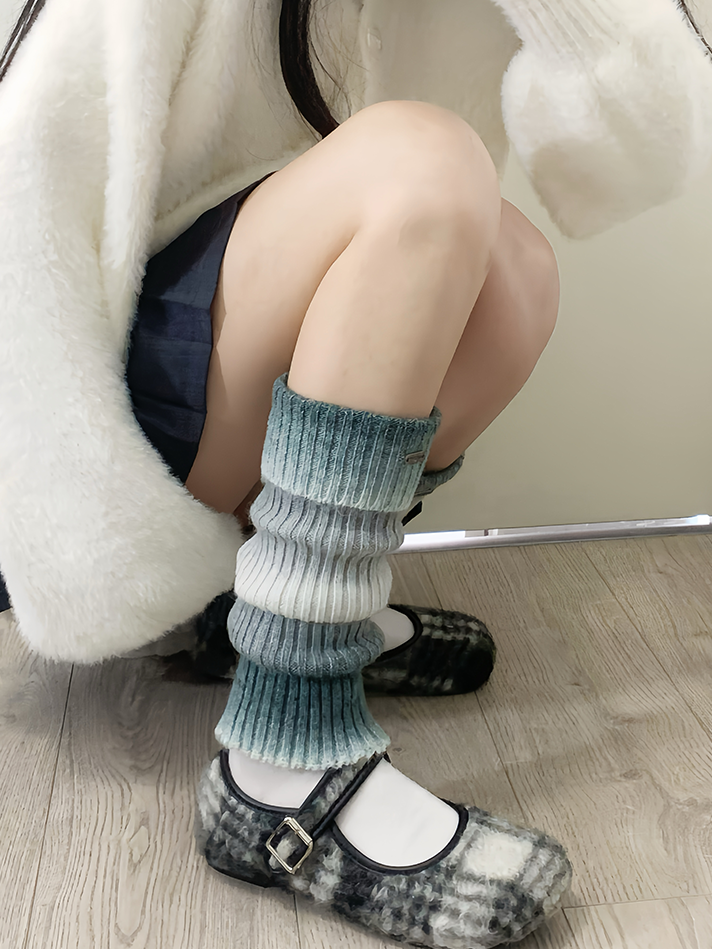 コーヒーY2Kニットレッグウォーマー