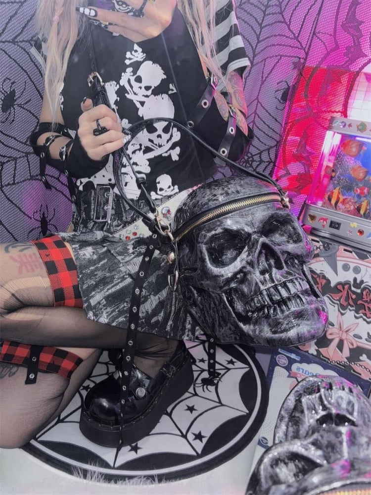 ゴシックパンクスカル型トートバッグ