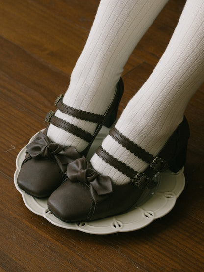 Sweet Top Brown Shoes Lolita at Bow