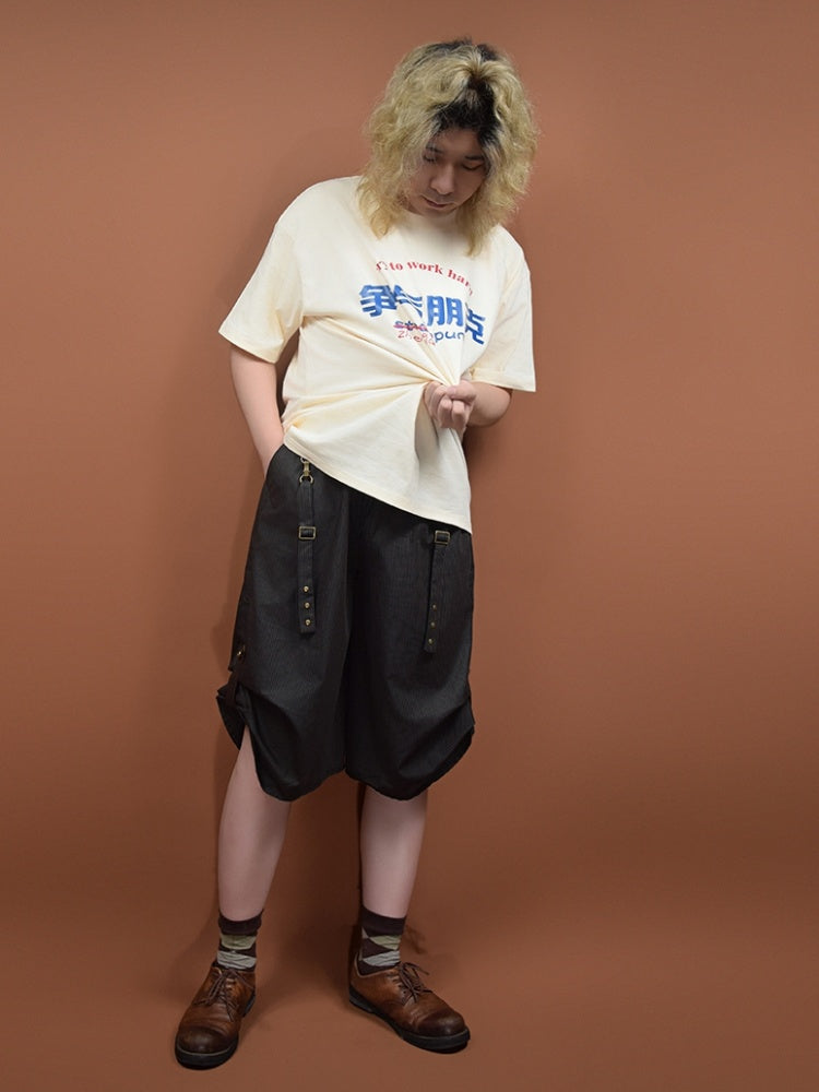 Hellgelbes Unisex-Grafik-T-Shirt