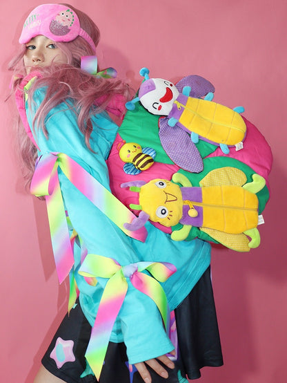 Colorful Decorated Plushie Bee Shoulder Bag