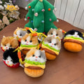 Cat Hamburger Options 4 Cute Plush Keychain