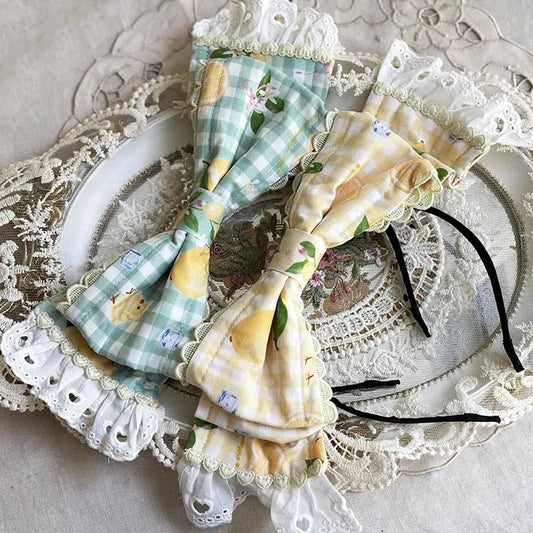 Bowknot / KC Yellow Green Gingham