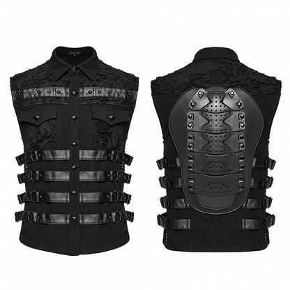 Vest Men's Black Cyberpunk