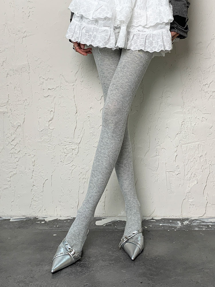 Y2K Light Gray Tights
