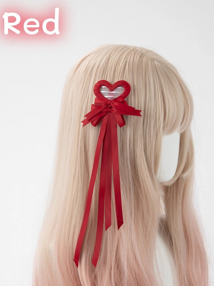 Clip Hair (Single Heart Bow