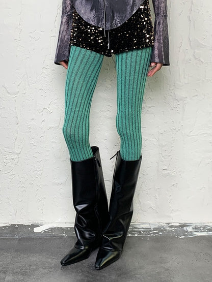 Weinrote Lila Y2K Tie-Dye Strumpfhose